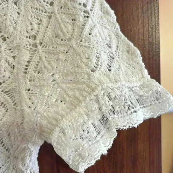 Zara Fringe Bottom Cream Top Size Med - Picture 6 of 8